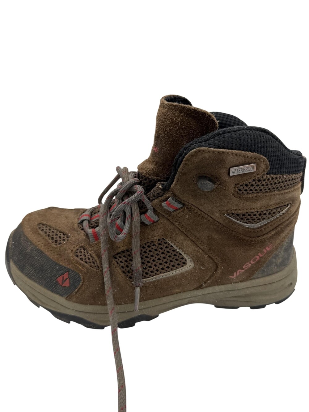 Vasque 7208 Hiking Boots Kids Size 4 Brown Suede Waterproof Ankle Trail Shoes